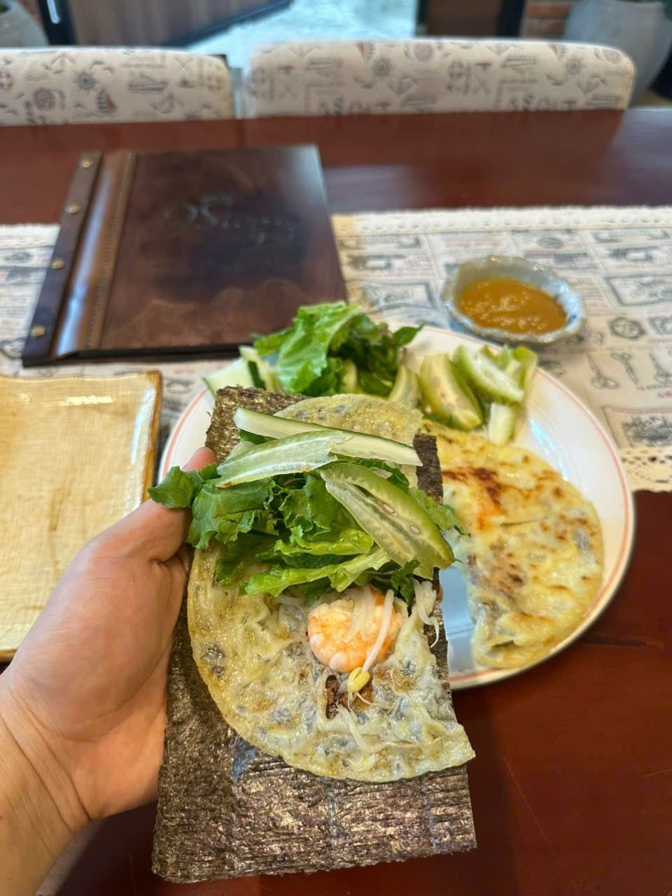 Rice Pancake With Shrimp